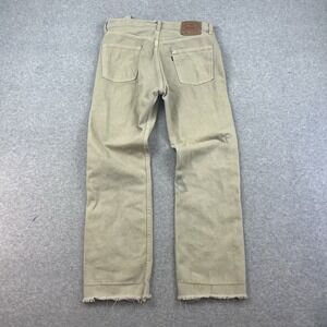 Levis 501 Jeans Mens 32x30 Vintage‎ Made USA Tan khaki Button Fly Straight 1999